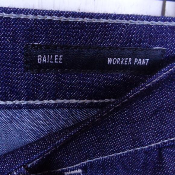 Edwin‎ Jeans Bailee Worker Pant Dark Rinse Blue Carpenter Utility Womens Size 24 - Picture 3 of 5